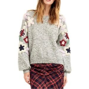 Boundless North Embroidered Daisy Sweater L